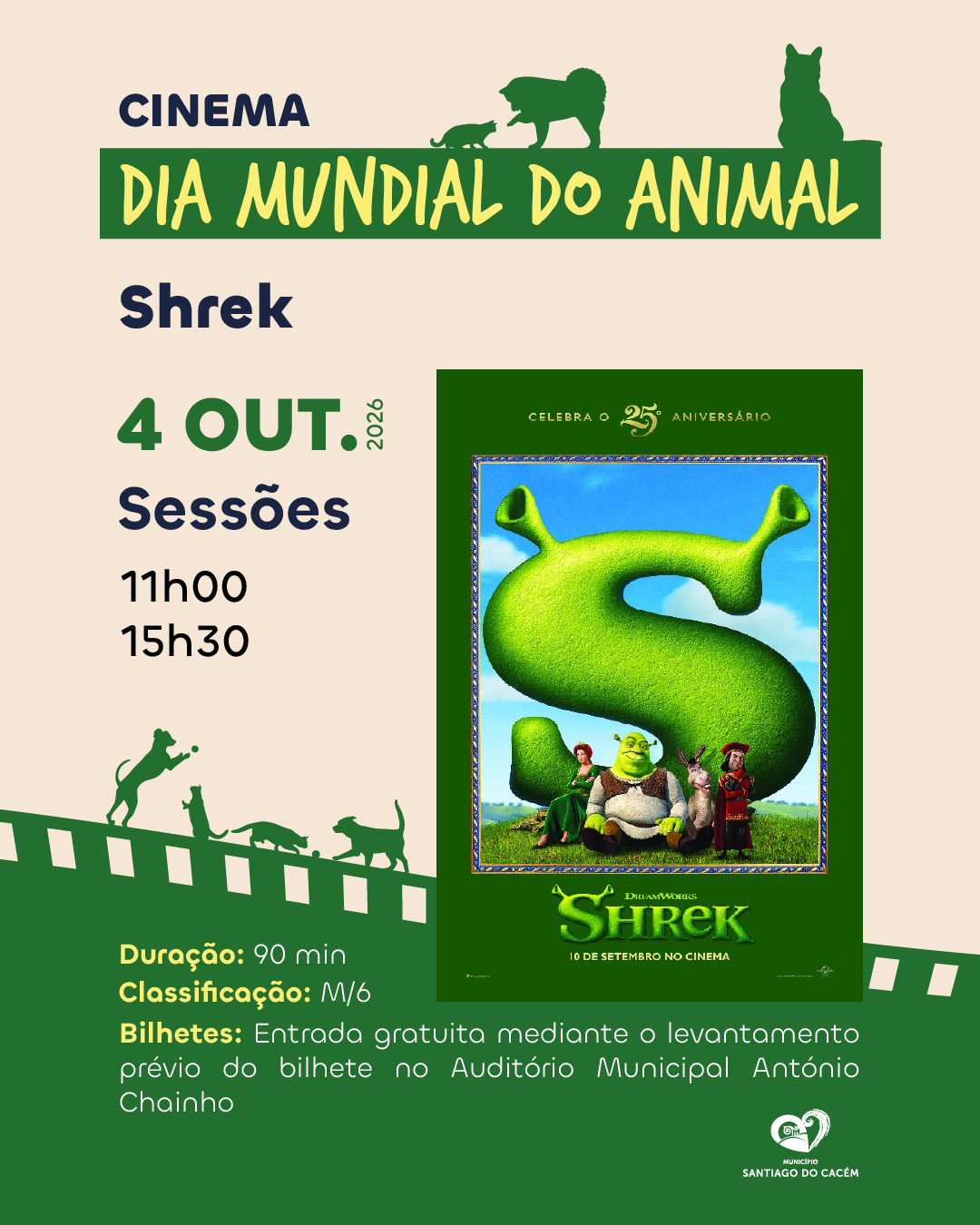 Cinema | Dia Mundial do Animal: “Shrek” — event image